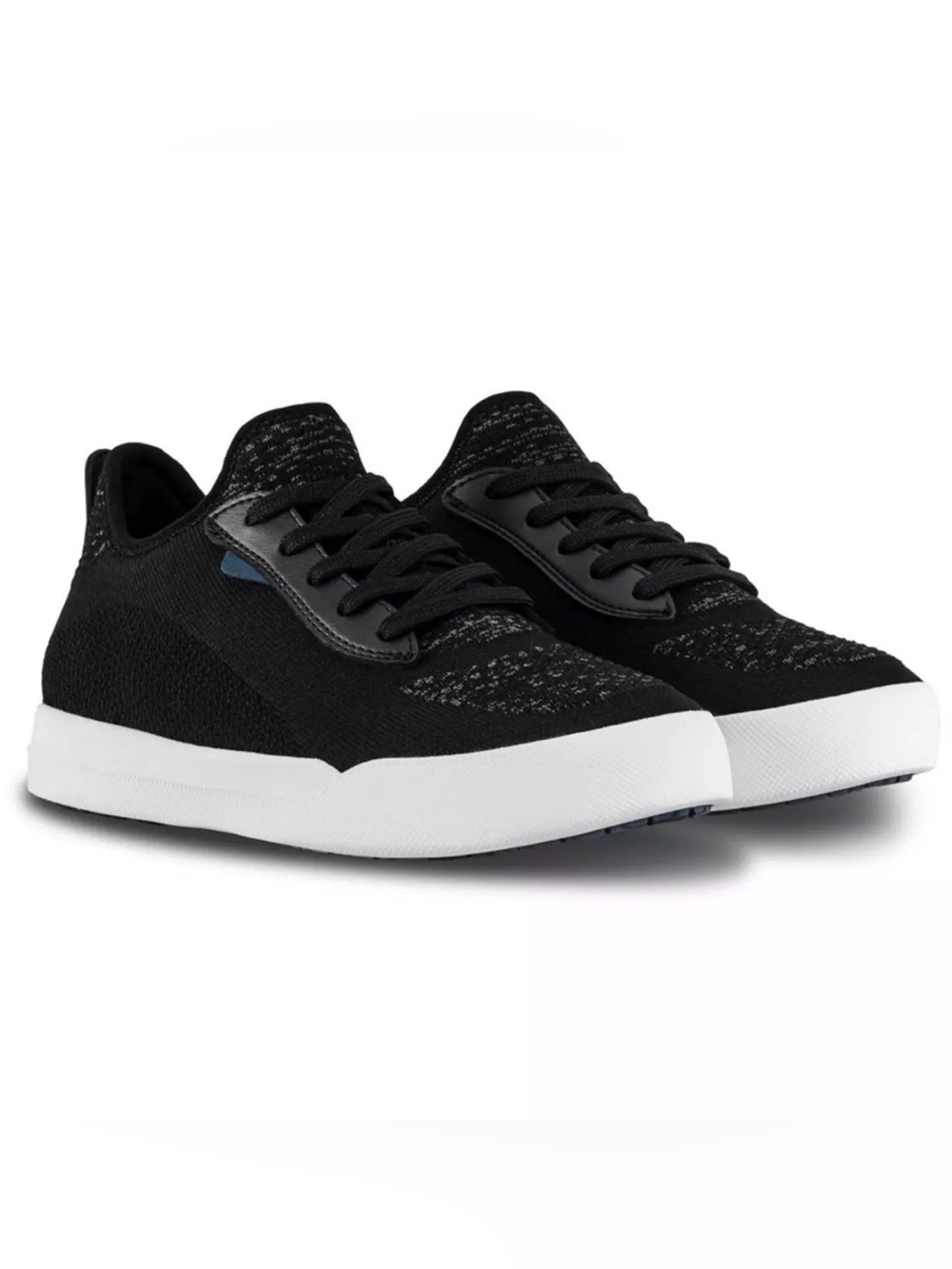 Vessi Weekend Black Wayerproof Knit Lace Up Sneakers Running Shoes Woman 7 Man 6
